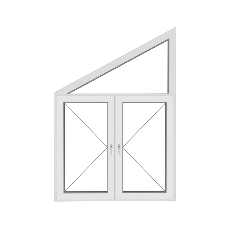 Трапециевидное пластиковое окно №4, 1160x1620