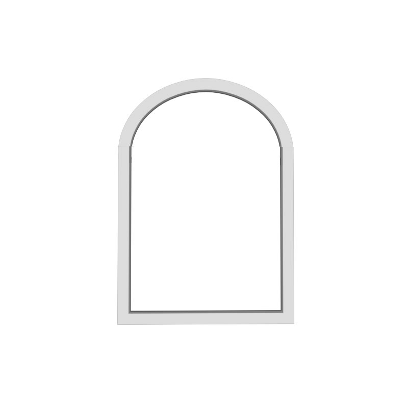 Арочное пластиковое окно №4, 1000X700