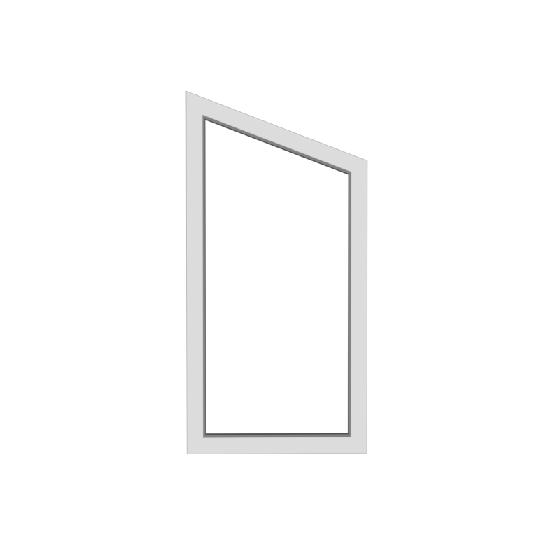 Трапециевидное пластиковое окно №3, 1100x1700